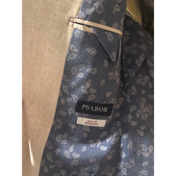 Jos. A. Bank Slim Fit Linen Blend Suit Set size 40 regular/ pants 32by30 - Picture 12 of 13